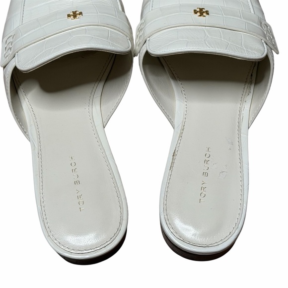 Tory Burch Georgia Backless Loafers Slides Women’s Size 7 Logo Designer Classic - Picture 5 of 9